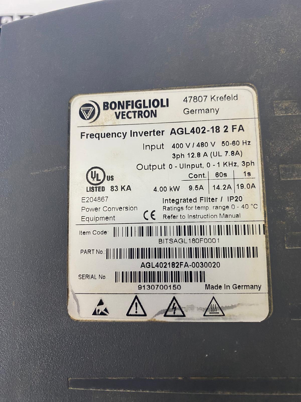 BONFIGLIOLI AGL402-18 2 FA