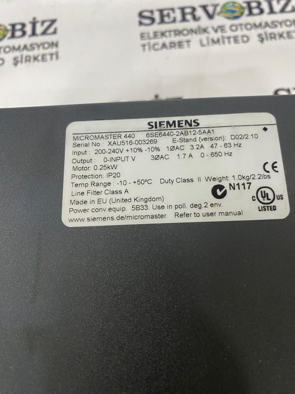 SIEMENS 6SE6440-2AB12-5AA1