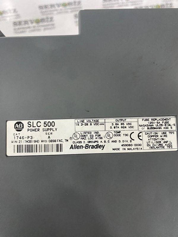 ALLEN BRADLEY SLC500 POWER SUPPLY