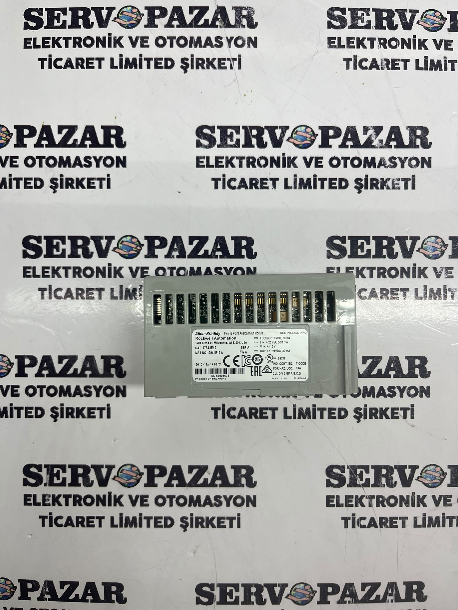 WhatsApp Image 2026-08-05 at 13.36.27 (2) Allen-Bradley 1794-IE12 FLEX I/O 12 Kanal Analog Giriş Modülü – İkinci El