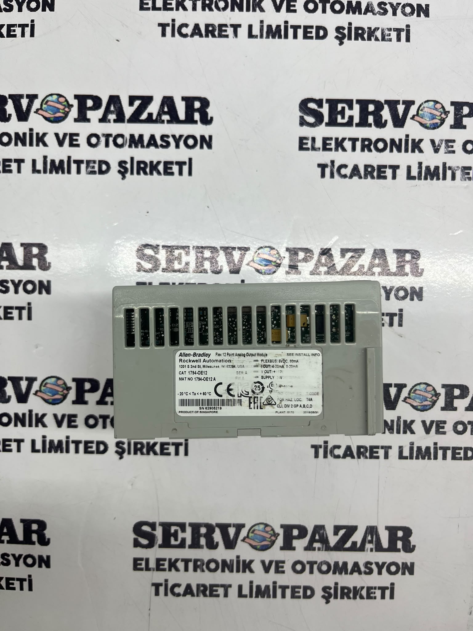 WhatsApp Image 2026-08-05 at 13.36.45 (1) Allen-Bradley 1794-OE12 FLEX I/O 12 Kanal Analog Çıkış Modülü – İkinci El