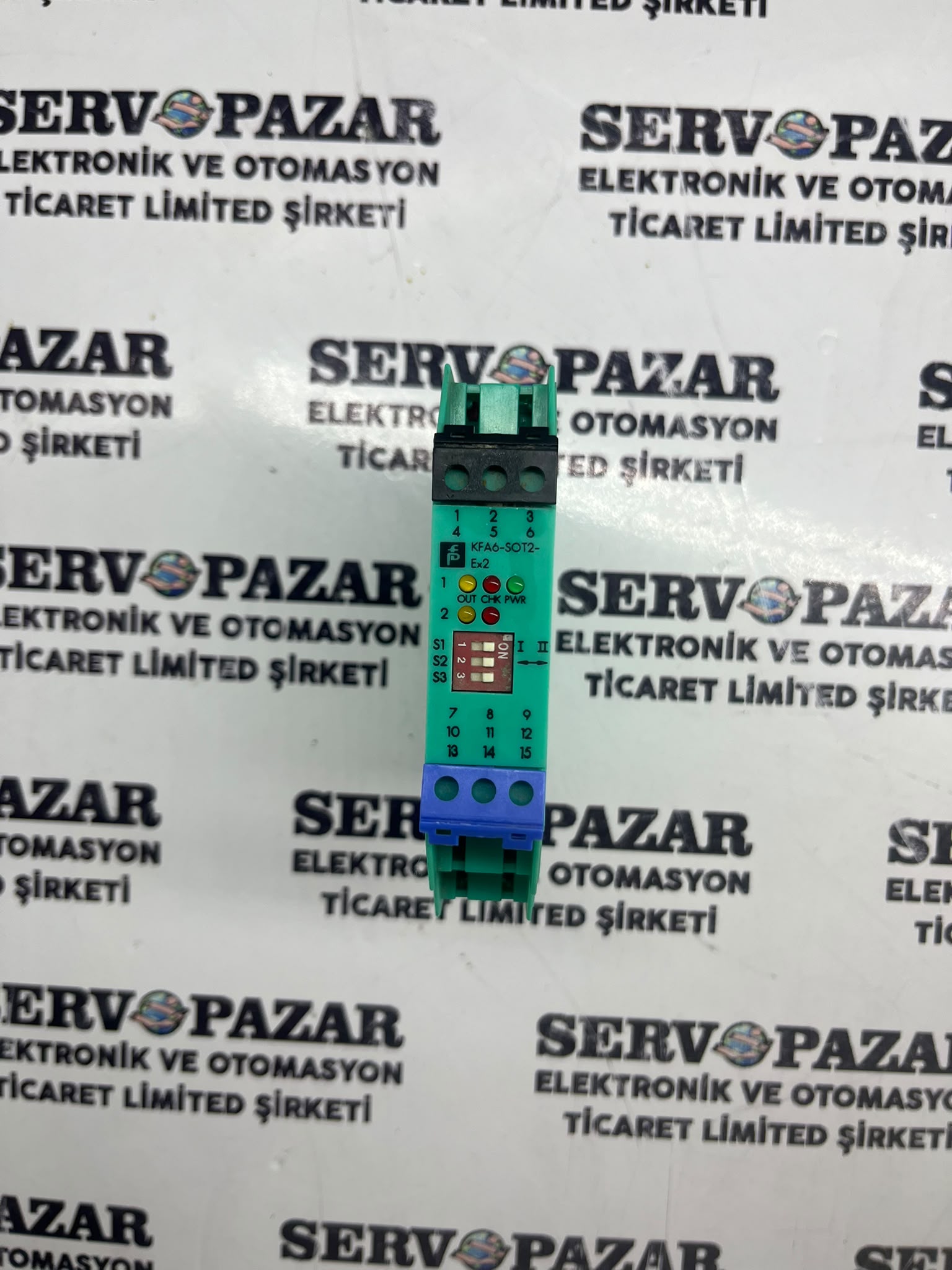 WhatsApp Image 2026-08-05 at 13.36.49 Pepperl+Fuchs KFA6-SOT2-Ex2 Kendinden Emniyetli Atex Bariyer (230V AC, 2 Kanal) – İkinci El
