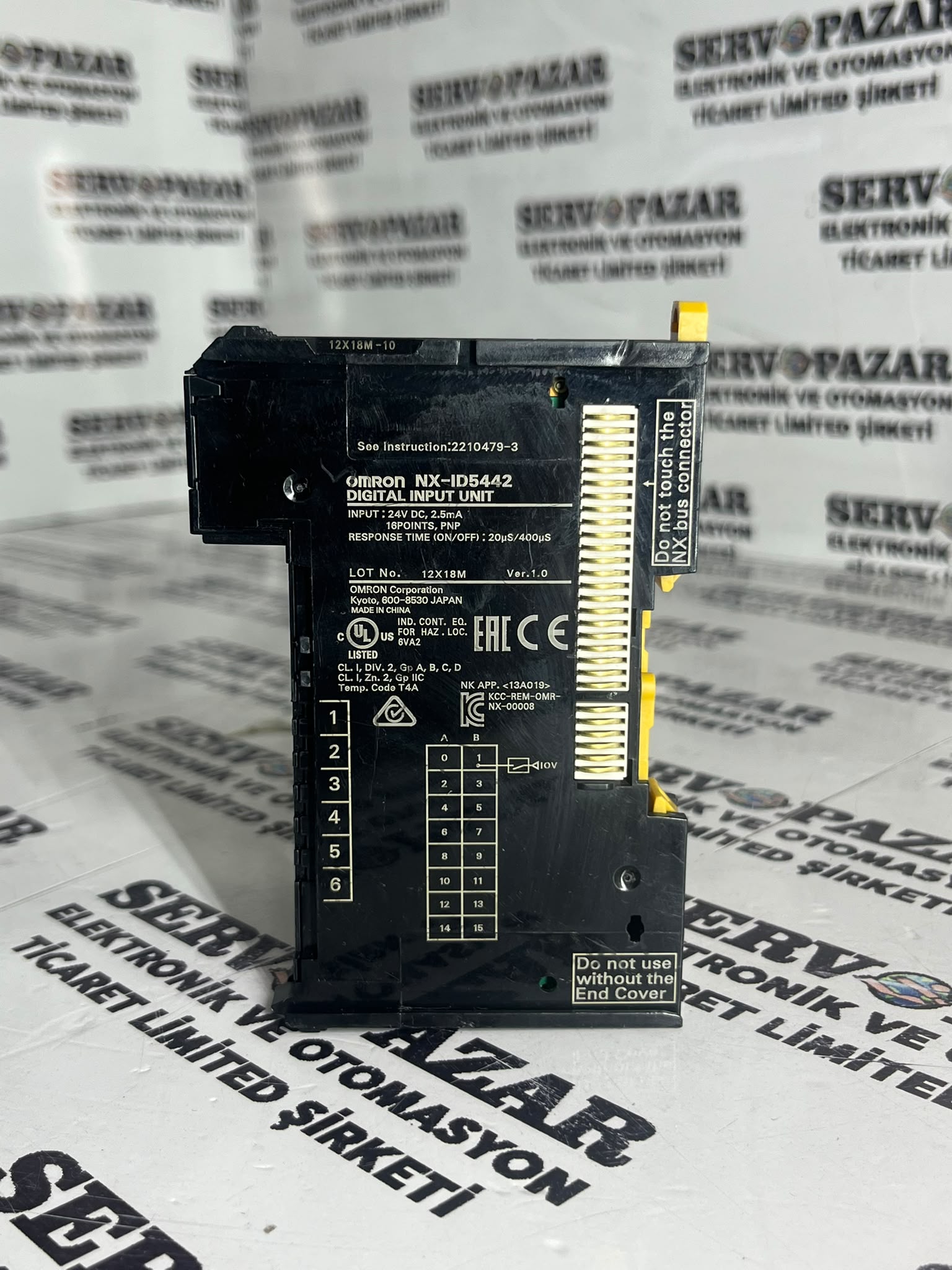 WhatsApp Image 2026-08-05 at 14.24.44 (1) Omron NX-ID5442 16 Kanal Dijital Giriş Modülü (24V DC, PNP, Push-In Plus) – İkinci El