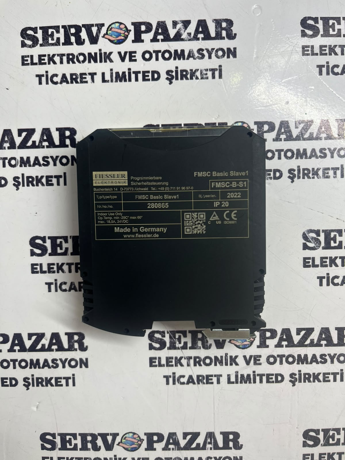 WhatsApp Image 2026-08-05 at 14.24.45 (1) Fiessler FMSC-B-S1 Emniyet PLC Slave Modülü (12 DI / 4 Safe DO, SIL3/PLe) – İkinci El