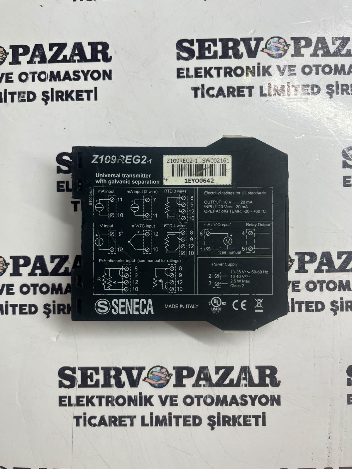 WhatsApp Image 2026-08-05 at 14.24.46 (1) Seneca Z109REG2 Evrensel Analog Sinyal Dönüştürücü ve İzolatör (4-20mA, 0-10V, PT100, TC) – İkinci El