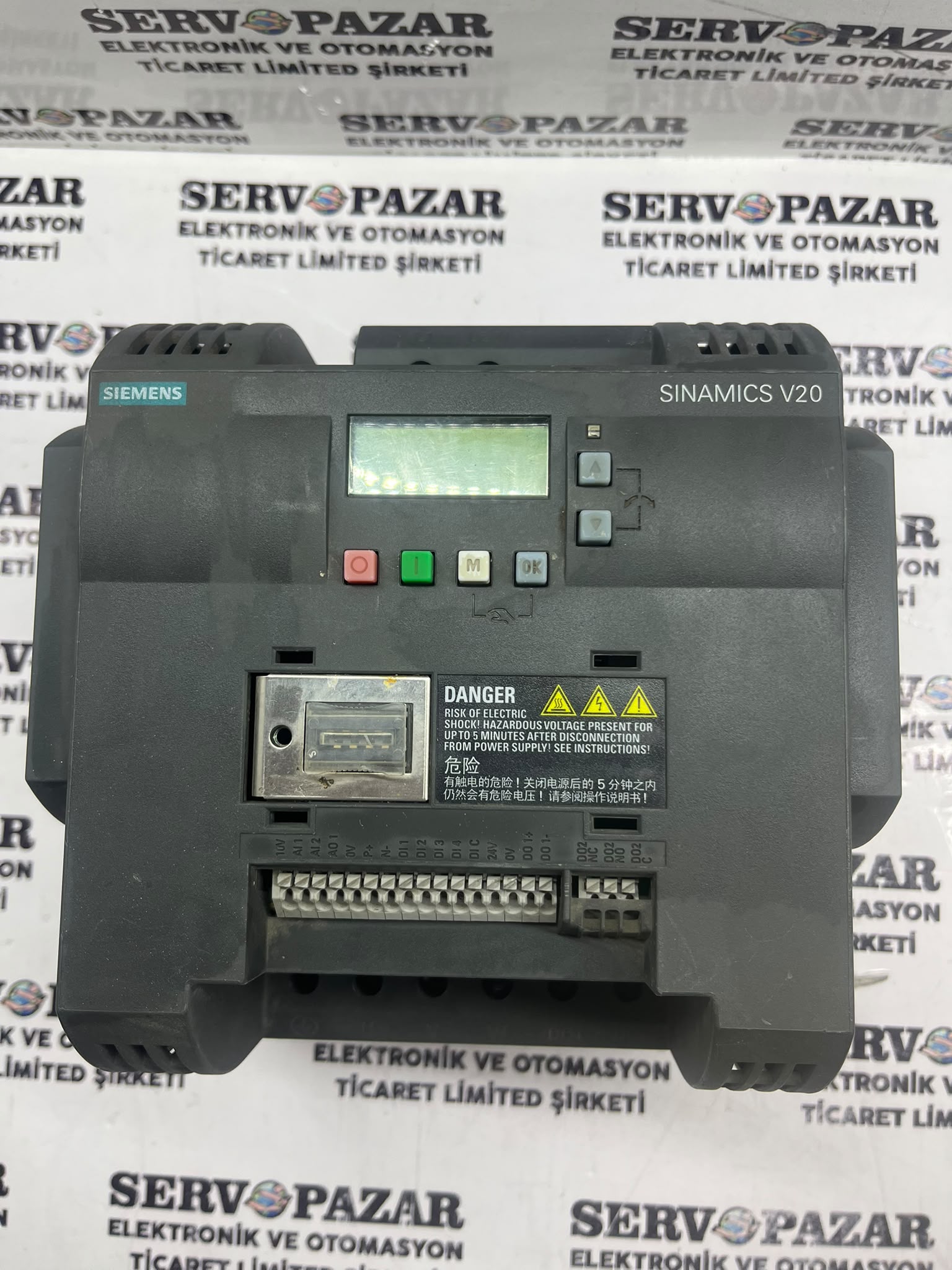 WhatsApp Image 2026-08-05 at 15.20.29 Siemens 6SL3210-5BB23-0UV0 SINAMICS V20 AC Sürücü 3.0 kW / 4 HP (230V 1-Faz) – İkinci El
