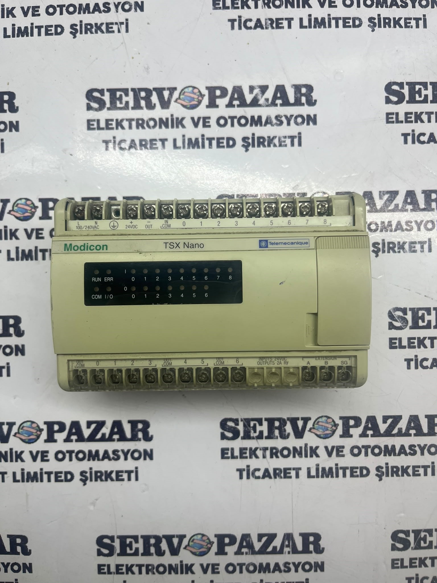 WhatsApp Image 2026-08-06 at 09.50.56 Schneider TSX 07311628 (TSX DMZ 28DR) Modicon PLC I/O Modülü (16 Giriş / 12 Röle Çıkış) – İkinci El