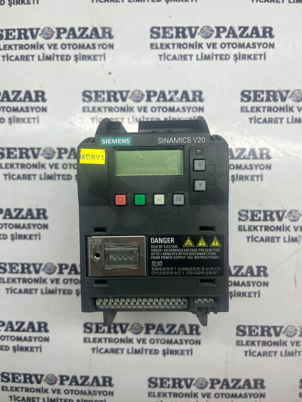 Siemens 6SL3210-5BB17-5UV0 SINAMICS V20 AC Sürücü 0.75 kW / 1 HP (230V 1-Faz) – İkinci El