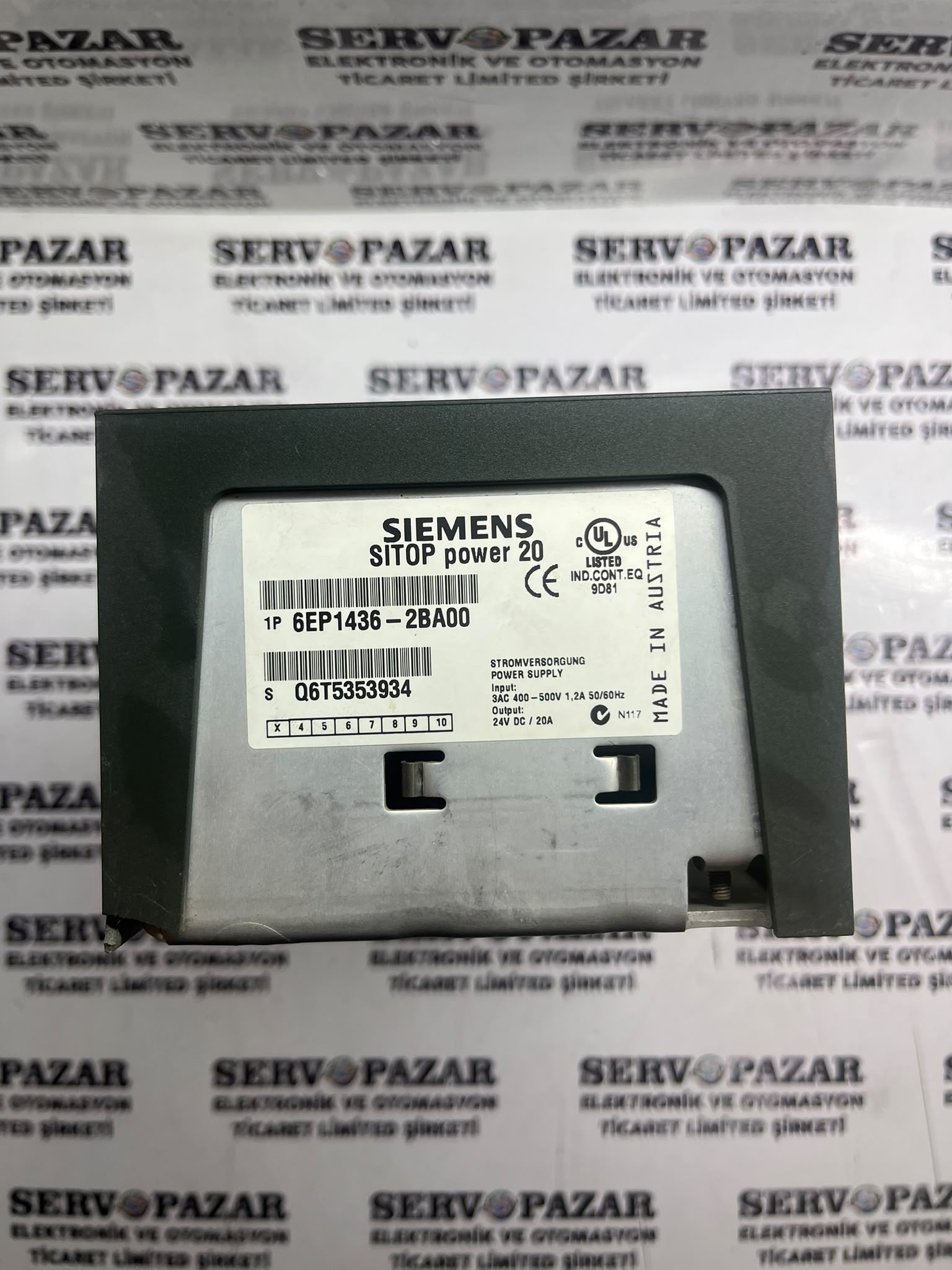 WhatsApp Image 2026-08-06 at 10.05.12 (1) Siemens 6EP1436-2BA00 SITOP Power 24V DC / 20A (3-Faz 400-500V AC) Güç Kaynağı – İkinci El