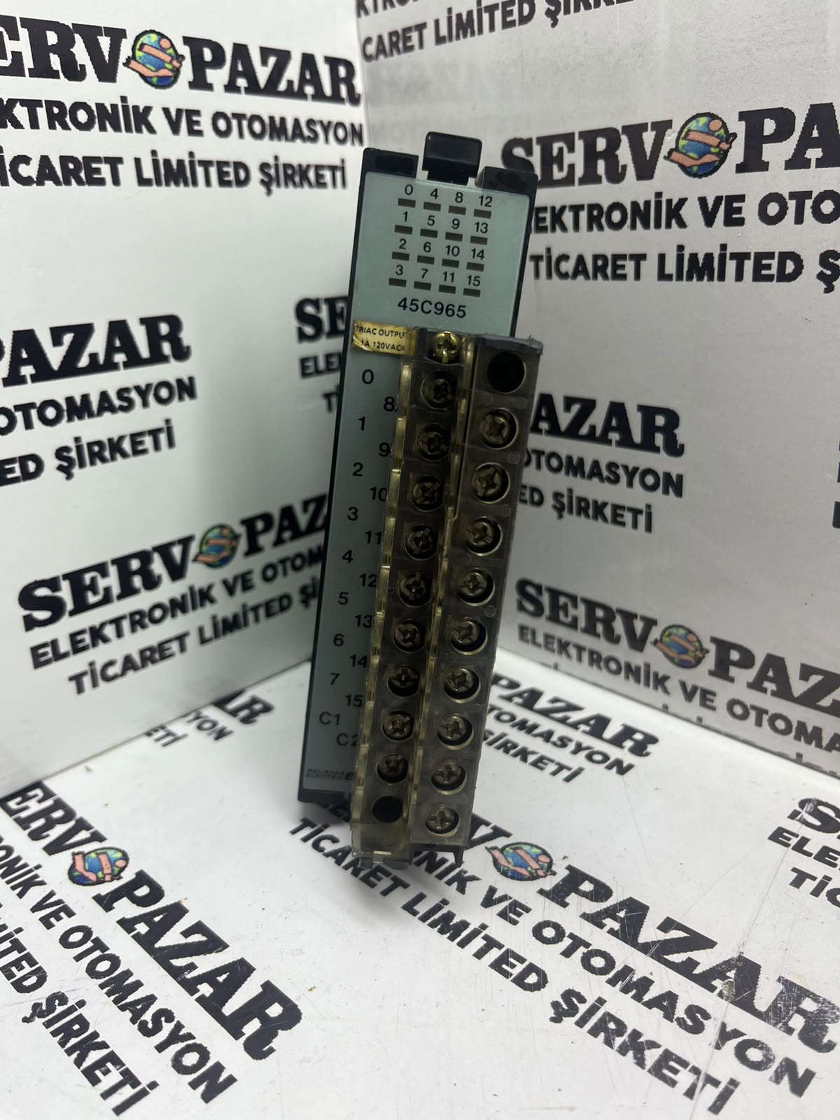 WhatsApp Image 2026-08-06 at 10.19.21 Reliance Electric 45C965 Shark XL PLC 16-Point AC Triac Çıkış Modülü – İkinci El