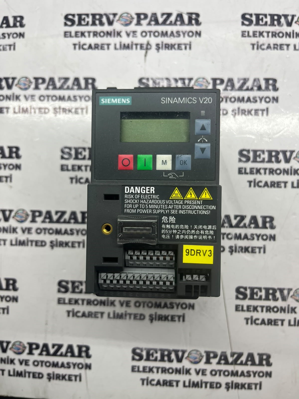 Siemens 6SL3210-5BB17-5UV1 SINAMICS V20 AC Sürücü 0.75 kW / 1 HP (230V 1-Faz) – İkinci El
