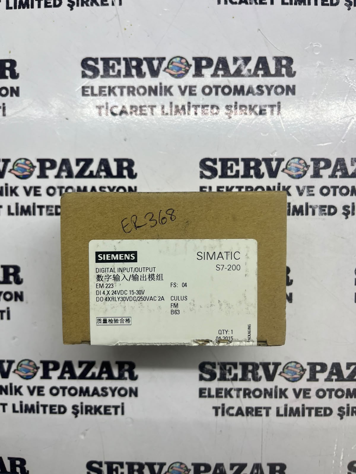 Siemens 6ES7 223-1HF22-0XA0 S7-200 EM 223 Dijital Karma Modül (4 DI 24V DC / 4 DO Röle) – Sıfır