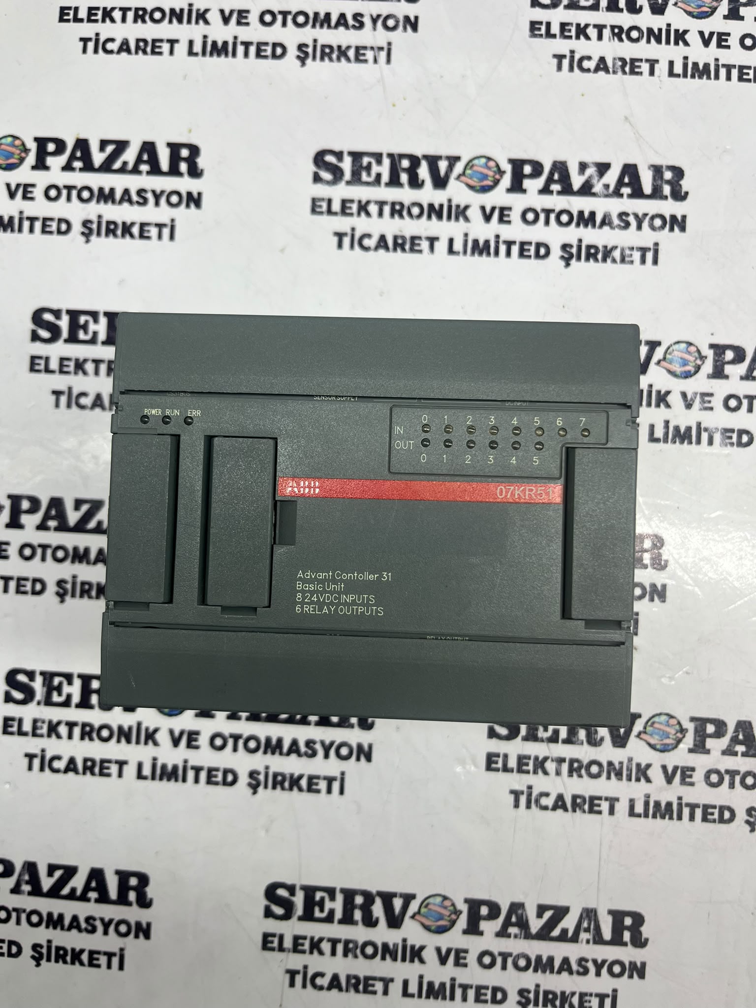 WhatsApp Image 2026-08-06 at 16.02.06 ABB 07KR51-D3.9 Advant Controller 31 AC31 Compact PLC Ünitesi (24V DC / 16 DI / 12 DO Transistör)