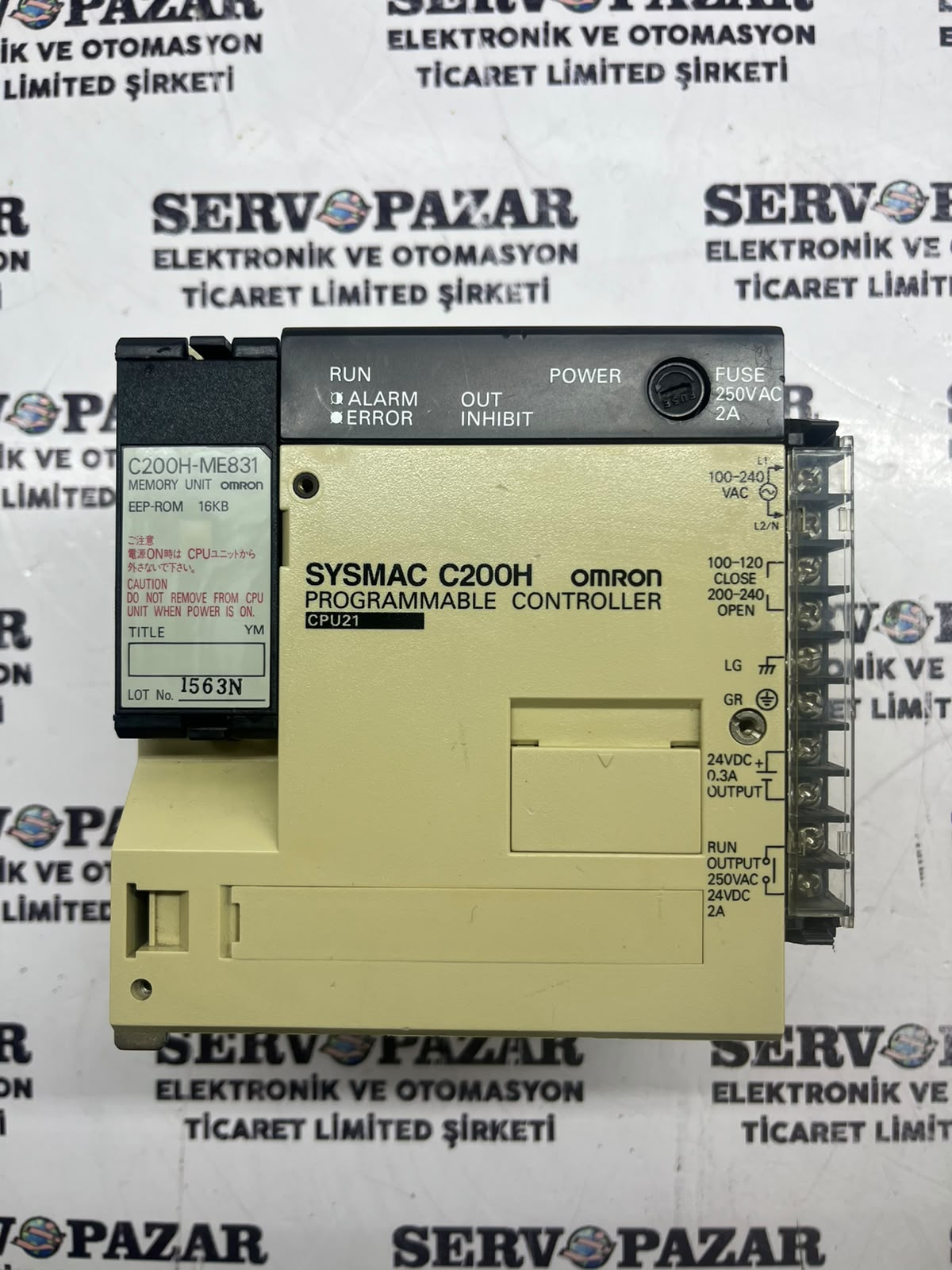 WhatsApp Image 2026-08-07 at 10.51.15 Omron C200H-CPU21-E PLC İşlemci Ünitesi ve C200H-ME831 EEPROM Hafıza Kasedi Seti