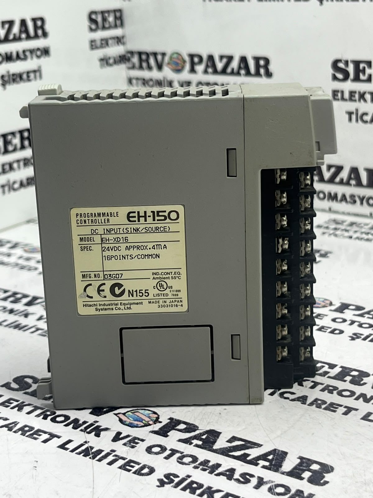 Hitachi EH-150 / EHV Series EH-XD16 16-Channel DC Input Module (16 Kanal DC Giriş Modülü)