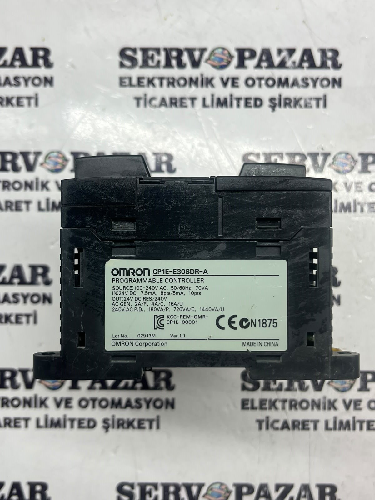 Omron CP1E-E30SDR-A Kompakt PLC (100-240V AC Besleme / 18 DI / 12 Röle Çıkış) – İkinci El