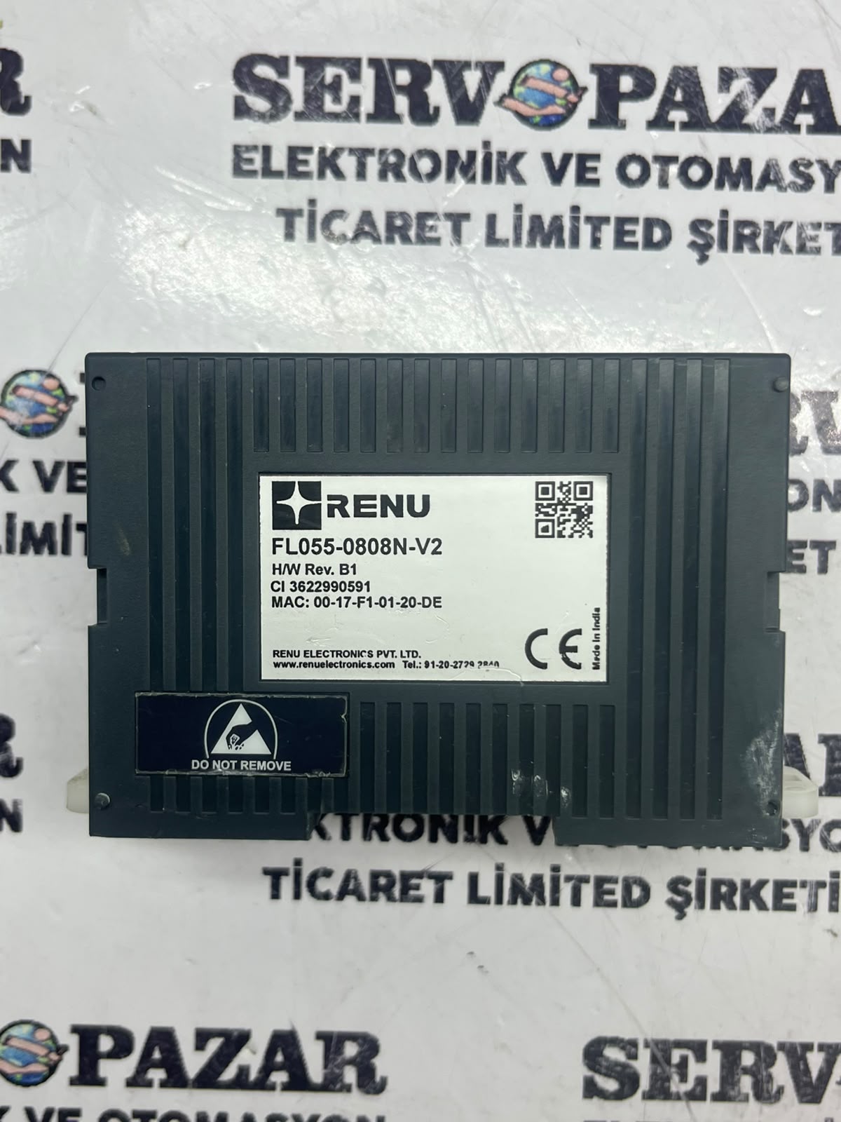 Renu Electronics FL055-0808N-V2 FlexiLogics DIN Ray Tipi PLC (8 DI / 8 DO NPN Transistör / Ethernet & Seri Port) – İkinci El