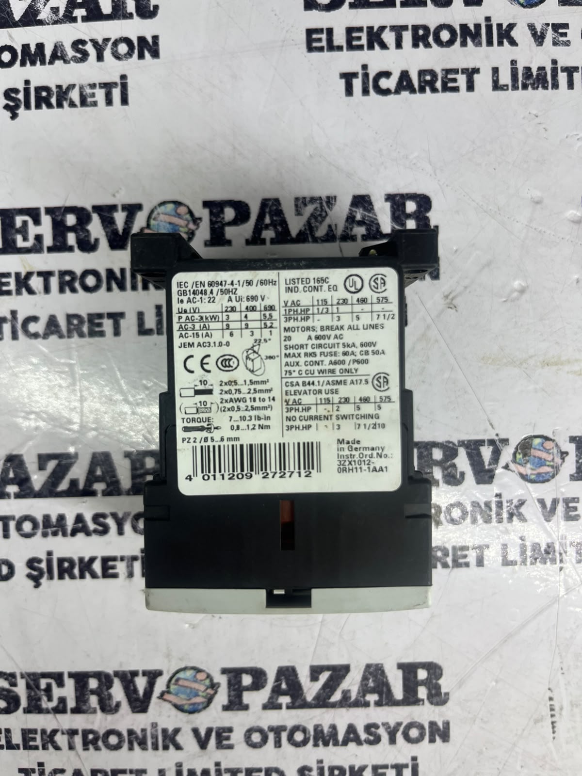 Siemens SIRIUS 3RT1016-1BB42 Güç Kontaktörü (24V DC Bobin / 4 kW / 9A / 1 NO Dahili Kontak – S00 Boyut) – Worldwide Shipping