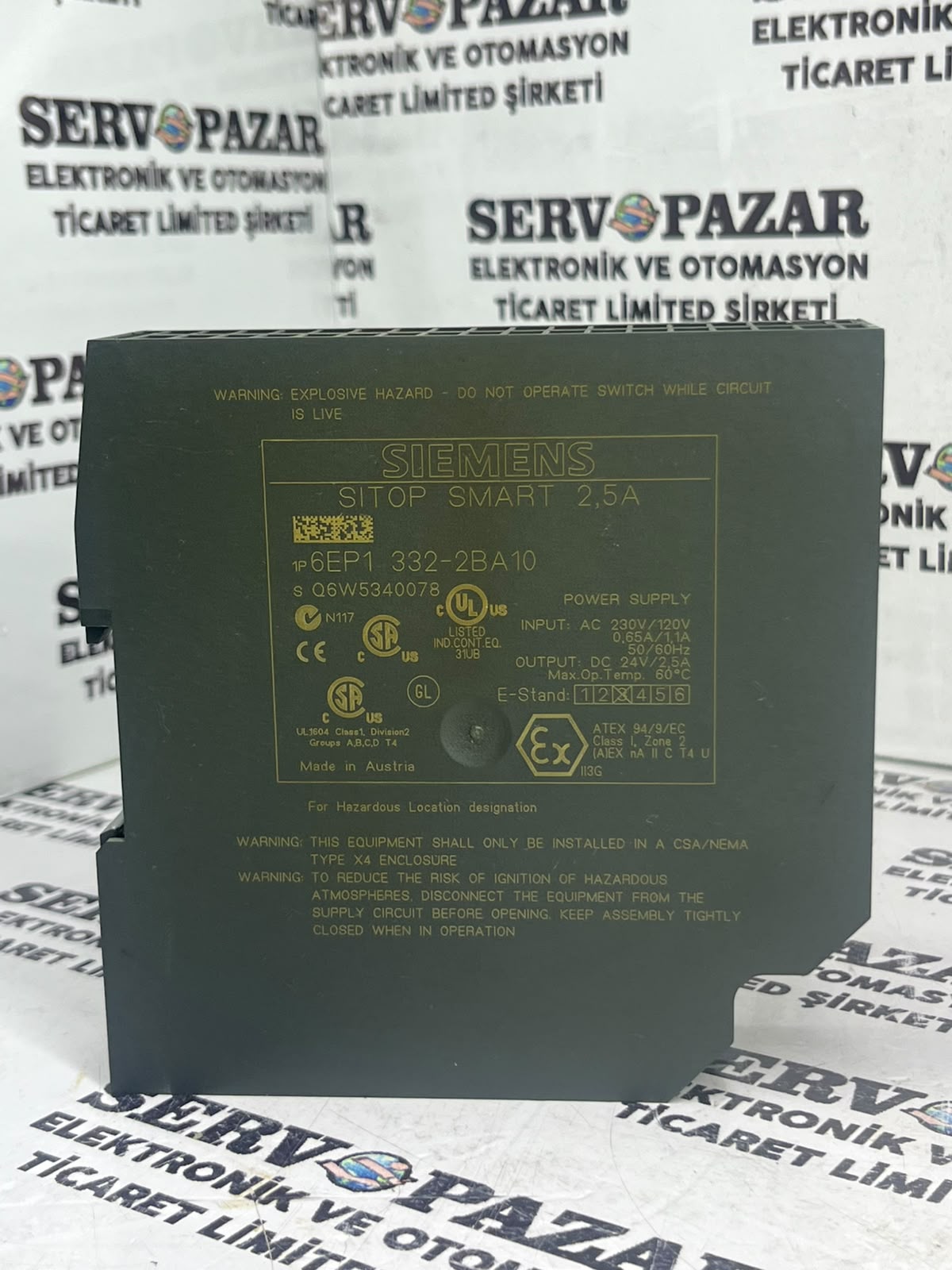 WhatsApp Image 2026-08-07 at 13.17.58 (2) Siemens SITOP PSU100S 24V 2.5A Endüstriyel Ray Tipi Güç Kaynağı (6EP1332-2BA10 / 6EP1 332-2BA10 – 60W Power Supply) – Worldwide Shipping