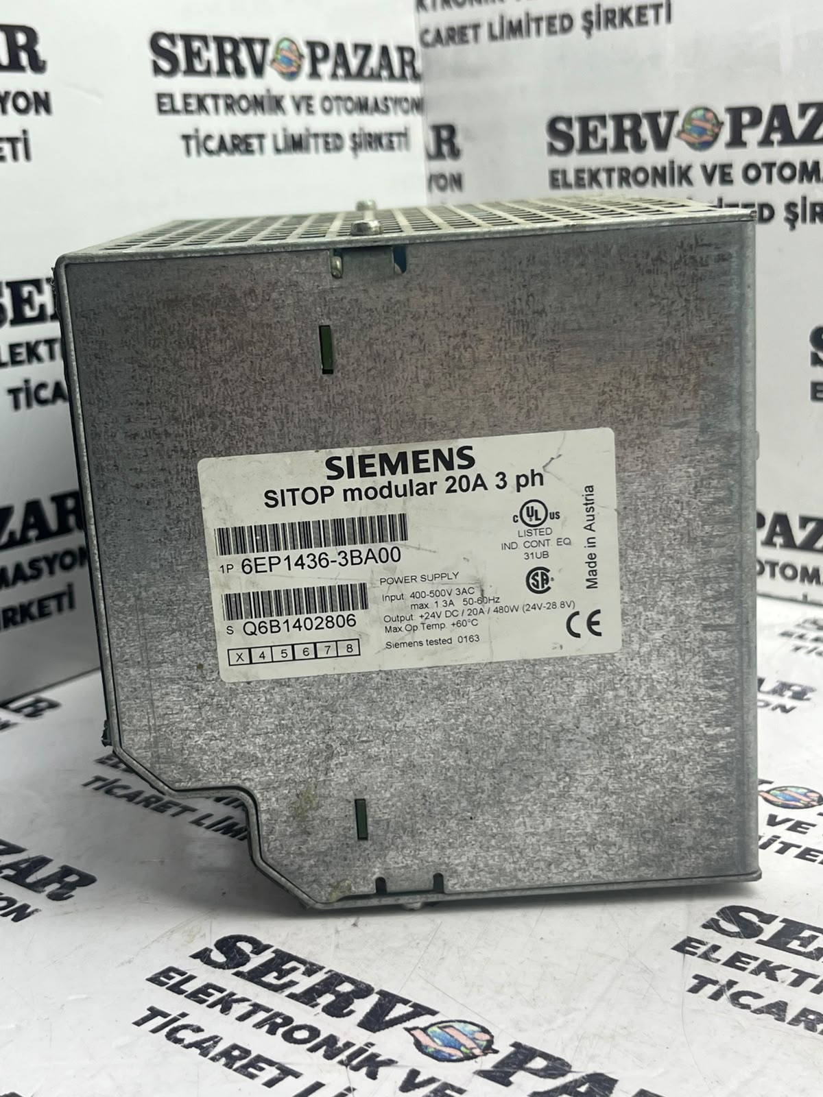 Siemens SITOP PSU300M 24V 20A Endüstriyel Ray Tipi Güç Kaynağı (6EP1436-3BA00 / 6EP1 436-3BA00 – 3-Faz 480W Power Supply) – Worldwide Shipping