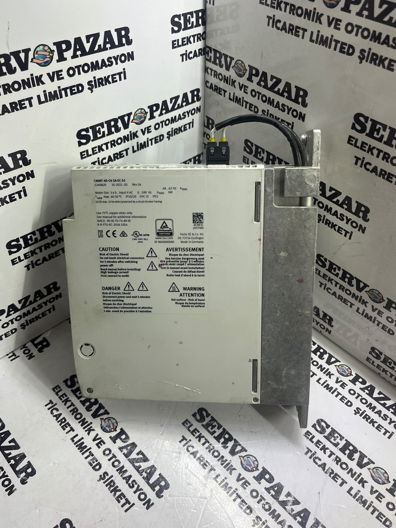 Festo CMMT-AS-C4-3A-EC-S1 Servo Sürücü (8143170 – 1-Faz / 3-Faz 230V AC, EtherCAT & Safety S1) – Worldwide Shipping