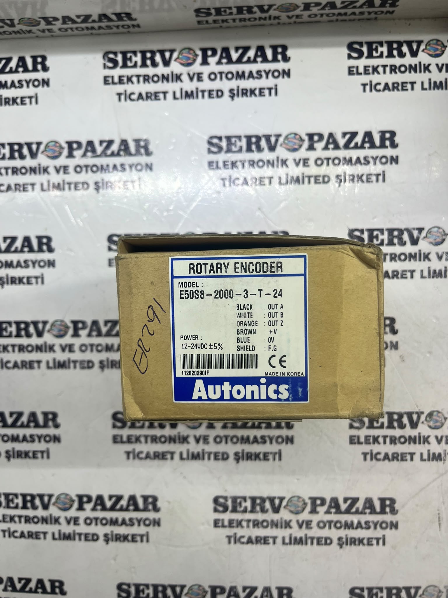 Autonics E50S8-2000-3-T-24 Artımlı (Incremental) Döner Enkoder (50mm Gövde / 8mm Şaft / 2000 PPR / Totem Pole 12-24VDC) – Worldwide Shipping