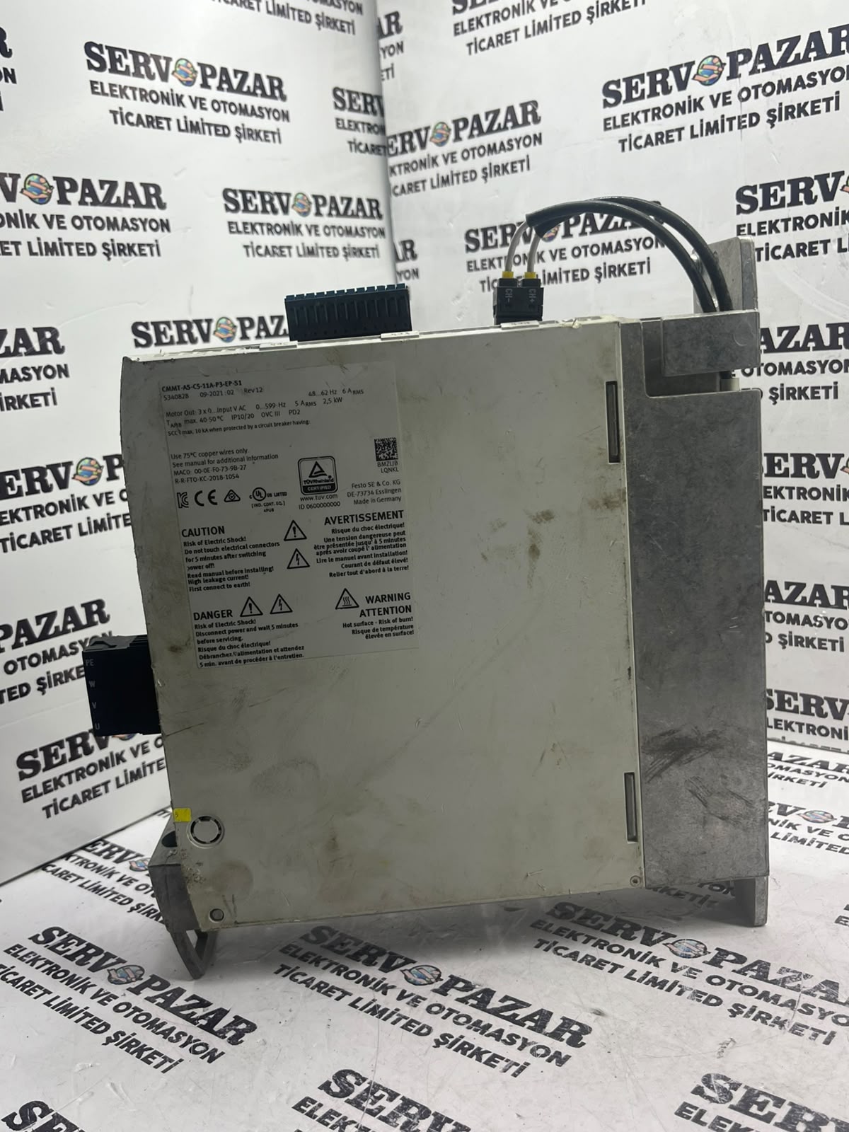 Festo CMMT-AS-C5-11A-P3-EP-S1 Servo Sürücü (8084088 – 3-Faz 400V AC, EtherNet/IP & PROFINET & Safety S1)